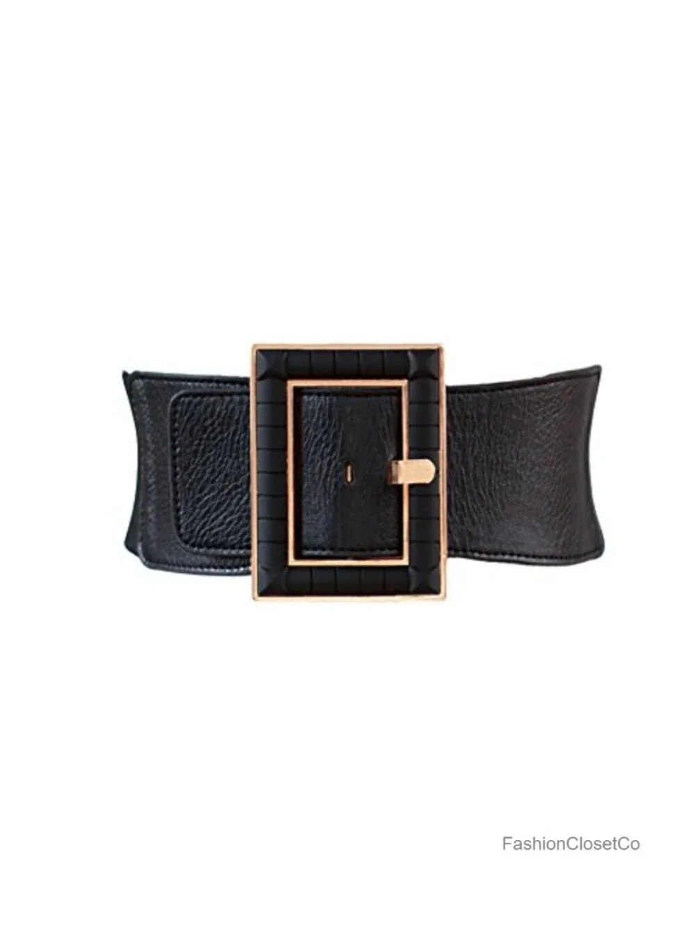 Wide Stretch Cinch Retro Buckle Plus Size Dress Belts, Faux Leather PU Polyester